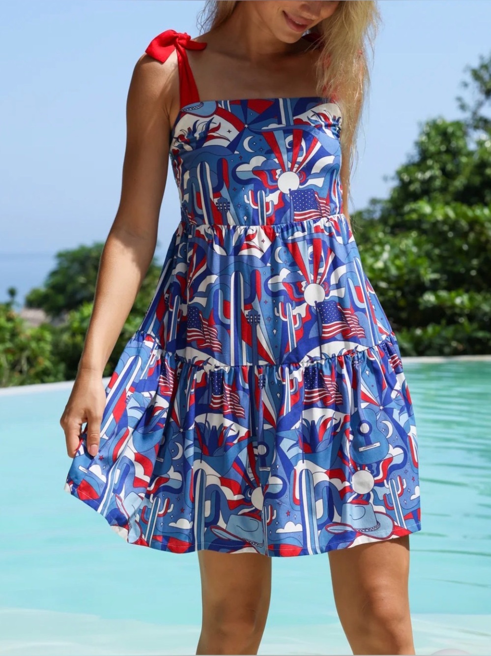 Kenny Flowers THE AMERICANA Mini Resort Dress